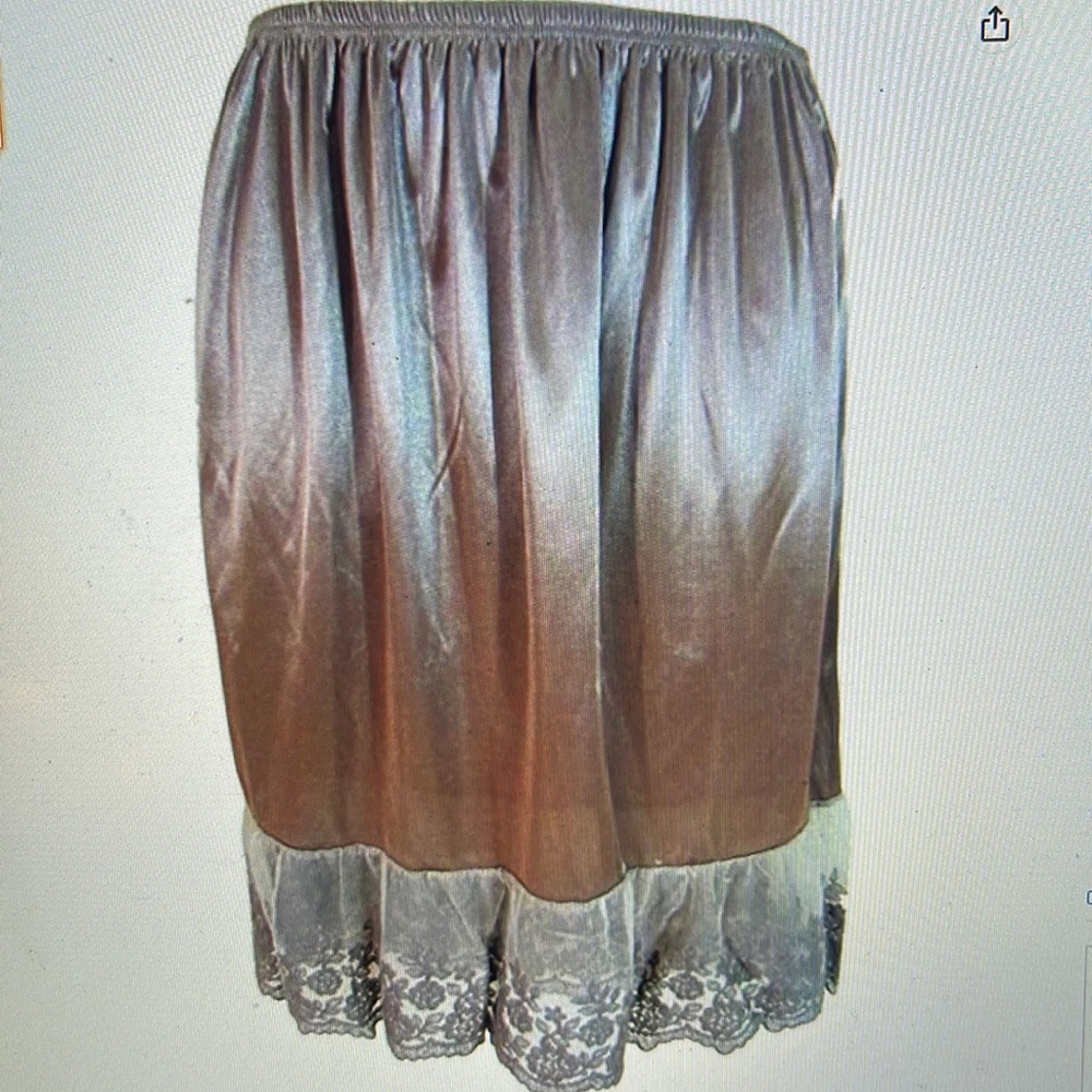 Melody Lace Extender Elastic Waistband Mocha New half slip